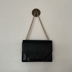 Banana Republic Envelope Shoulder Bag, Black Leather